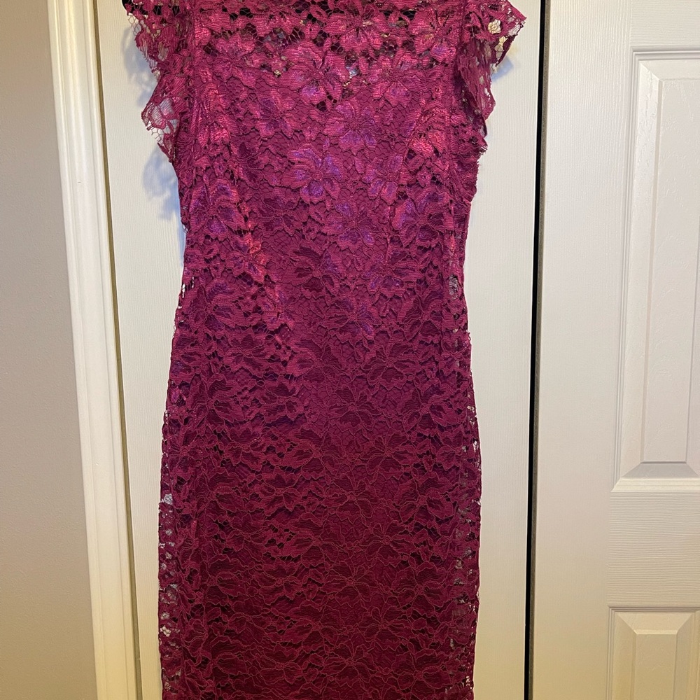 Elegant Lace Dress in Pink